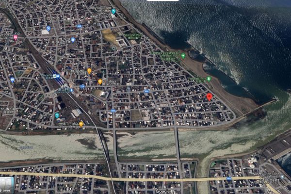 青い海の家 map
